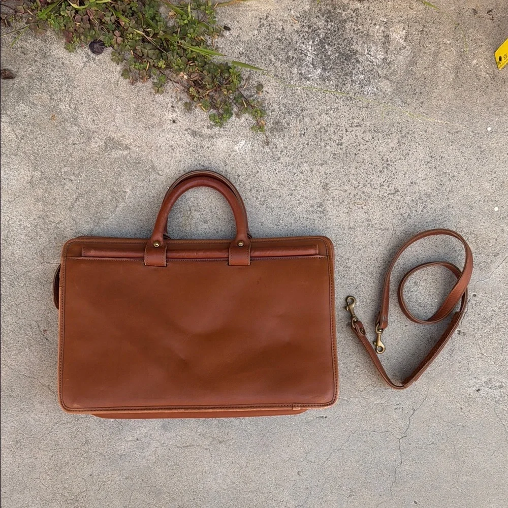 Vintage Brown Leather Briefcase